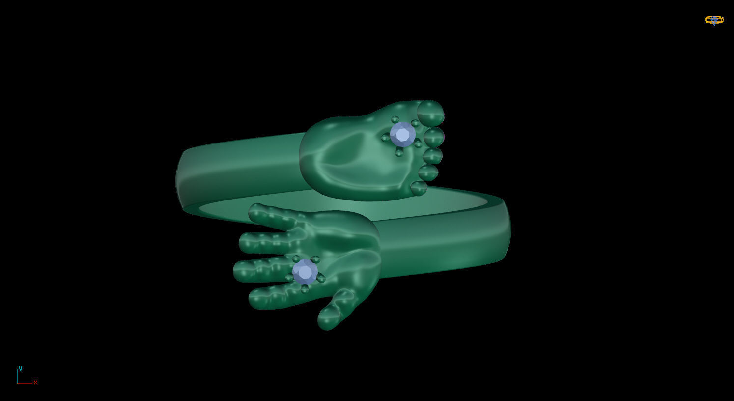 Ring HAND AND FOOT 3D print model_6