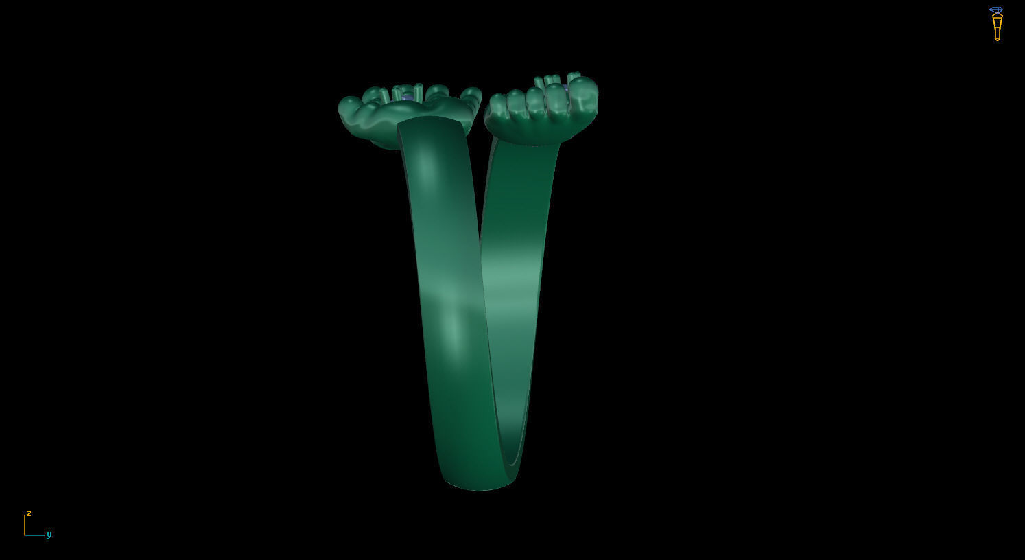 Ring HAND AND FOOT 3D print model_8