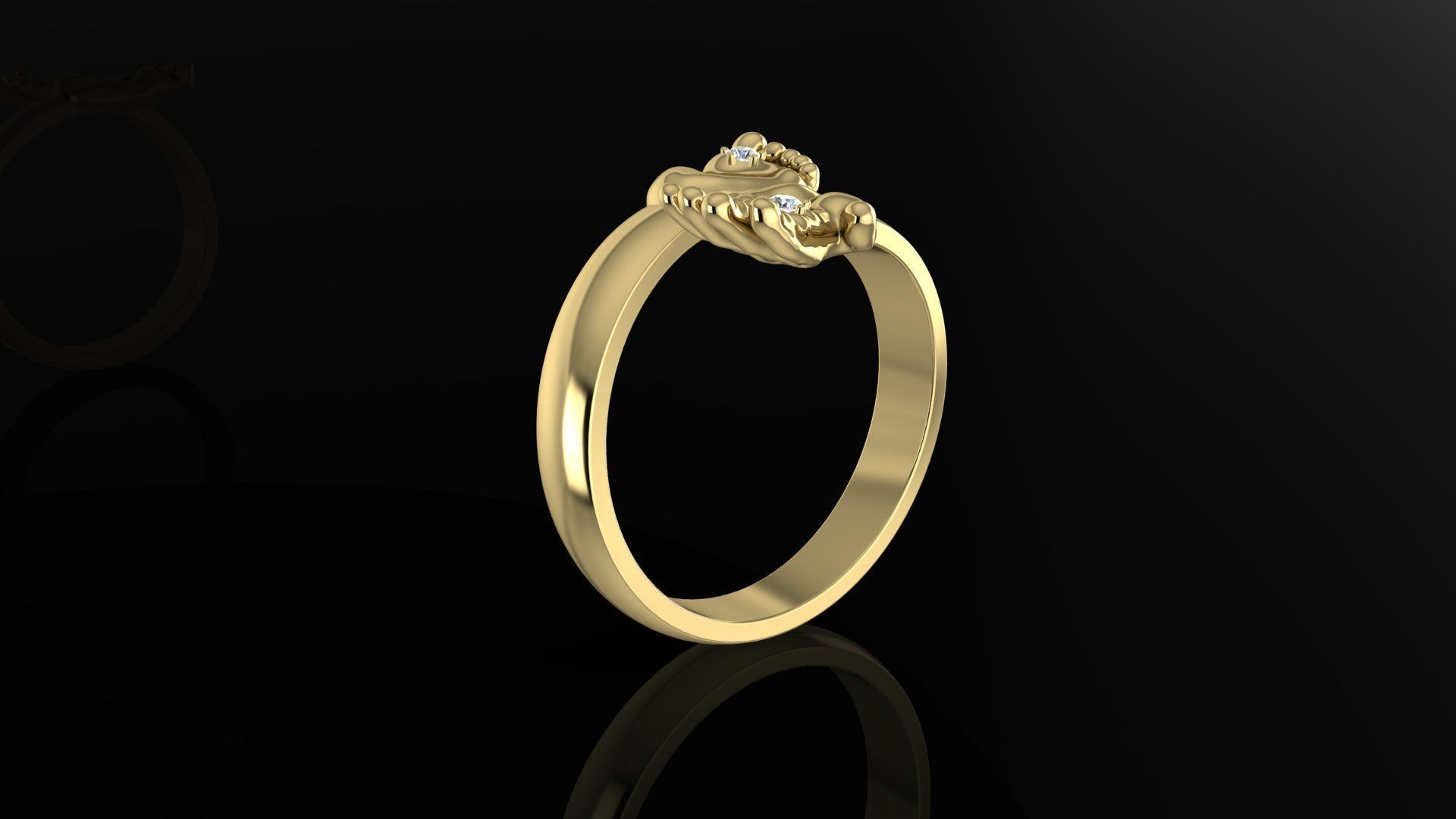 Ring HAND AND FOOT 3D print model_3