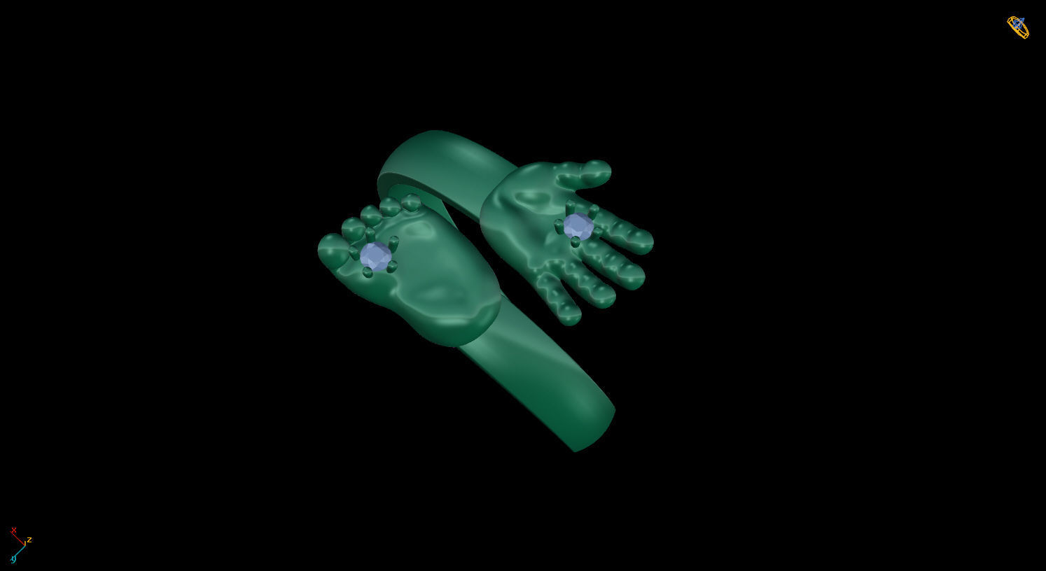 Ring HAND AND FOOT 3D print model_9