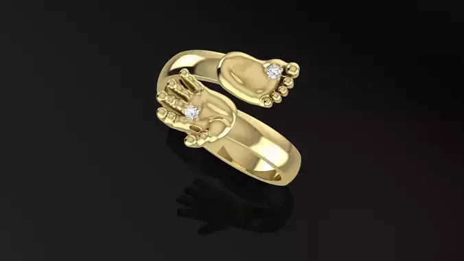 Ring HAND AND FOOT 3D print model