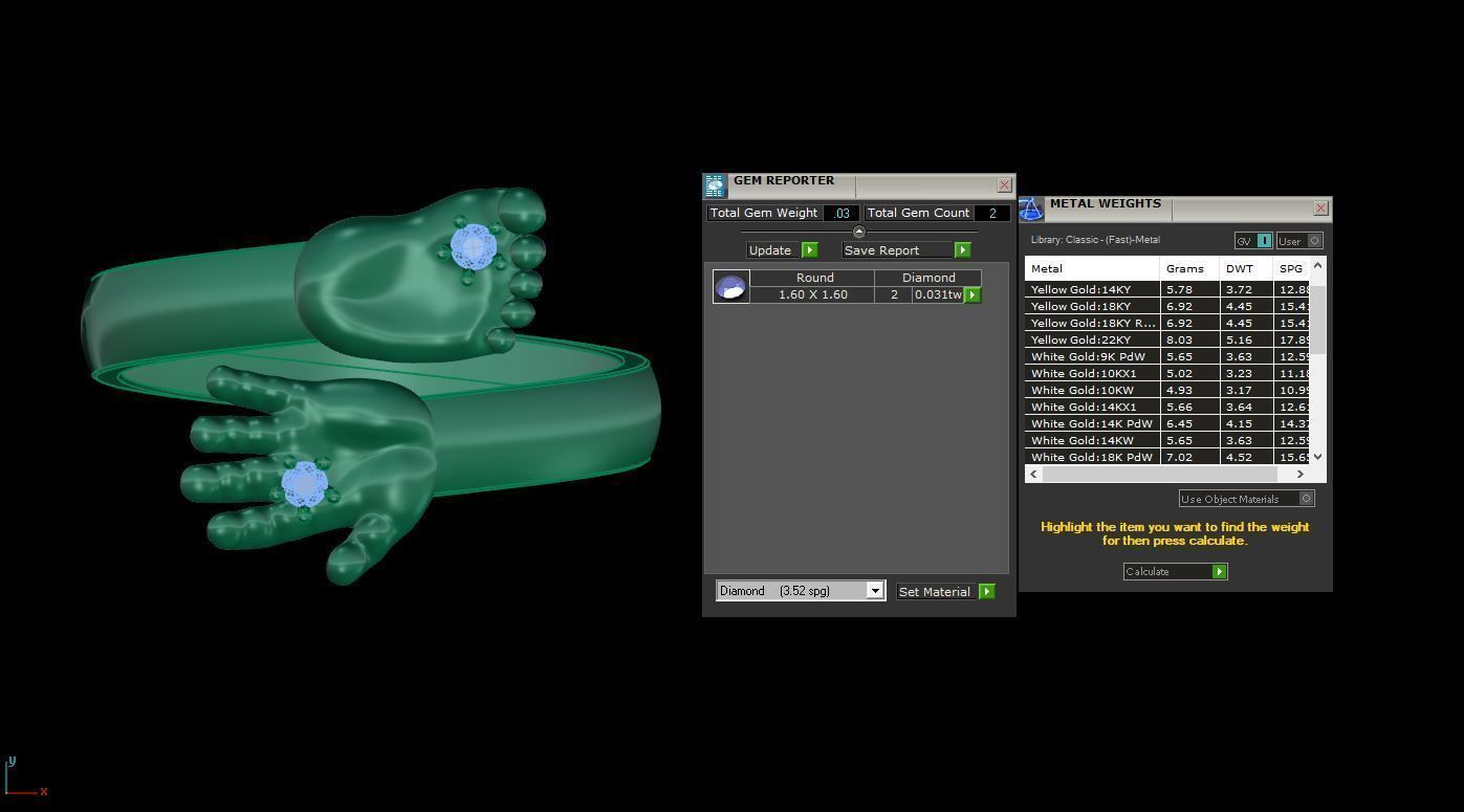 Ring HAND AND FOOT 3D print model_13