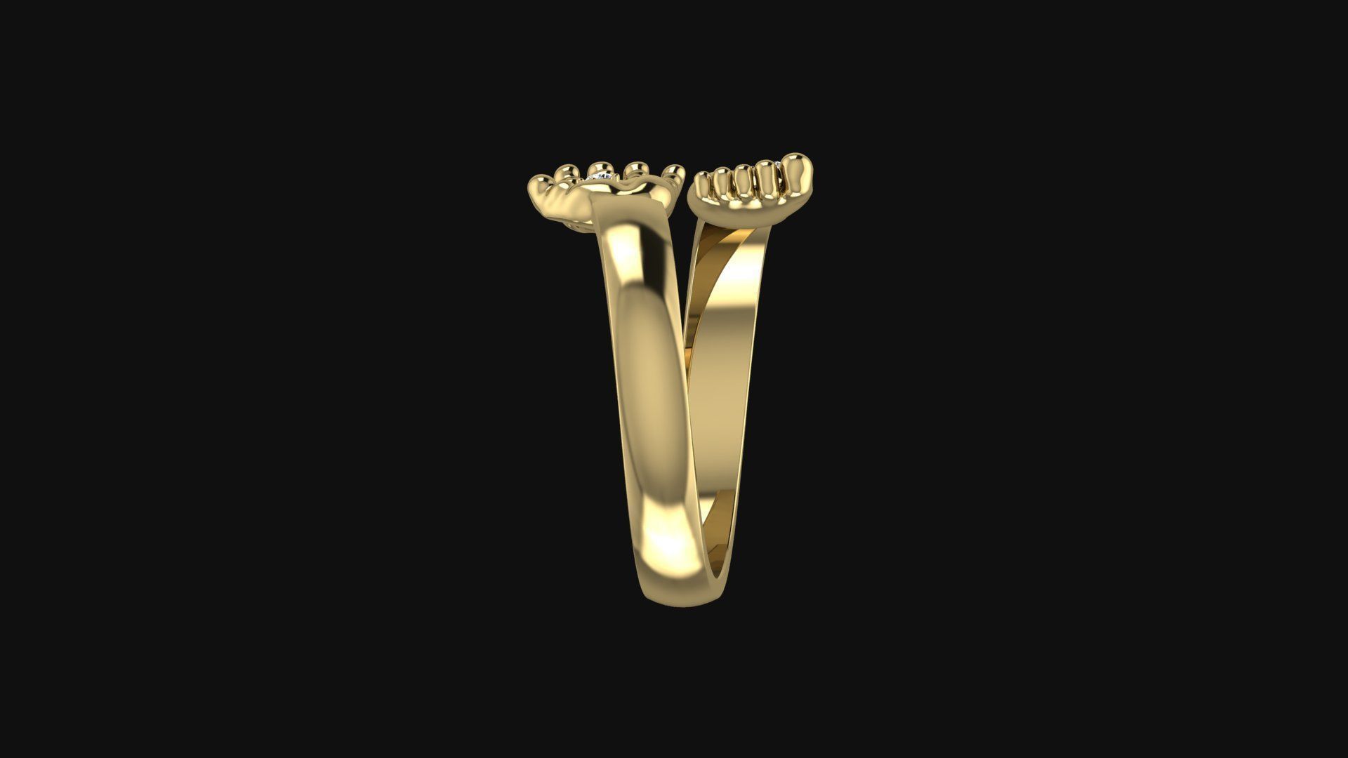 Ring HAND AND FOOT 3D print model_5