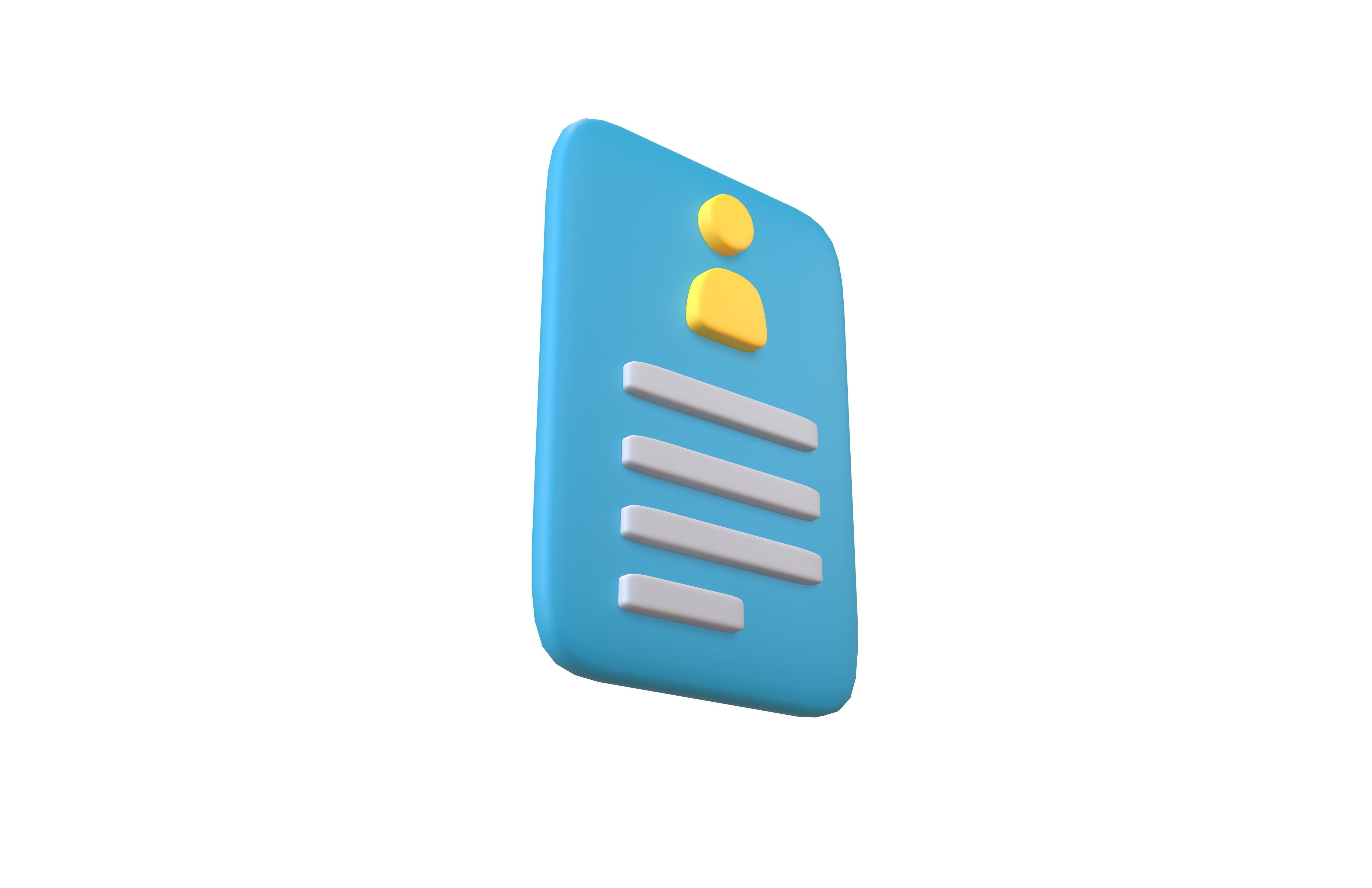 Registration Icon v1 001 Low-poly 3D model_3