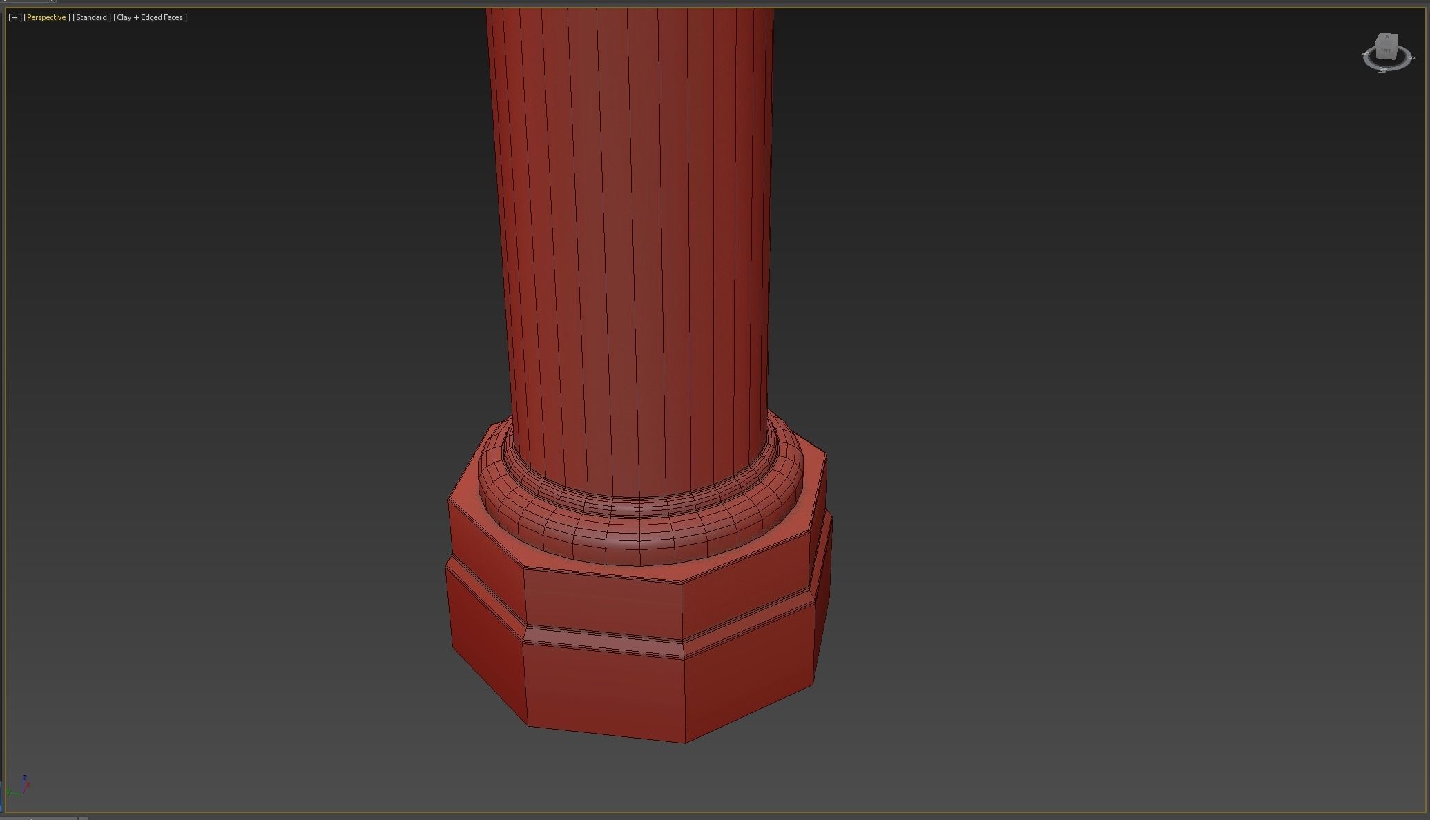 Column stone Low-poly 3D model_6
