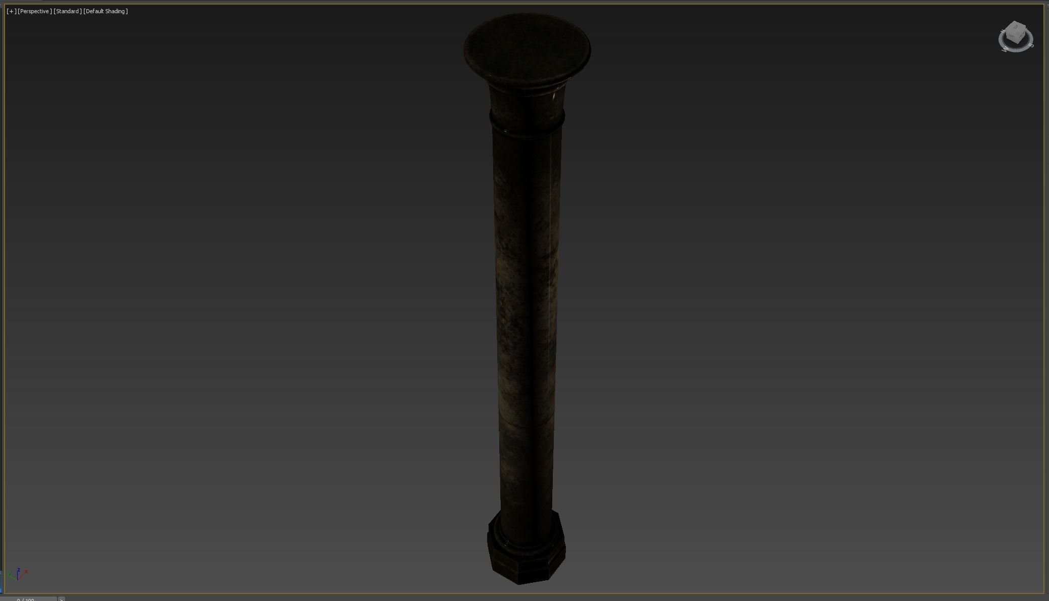 Column stone Low-poly 3D model_8