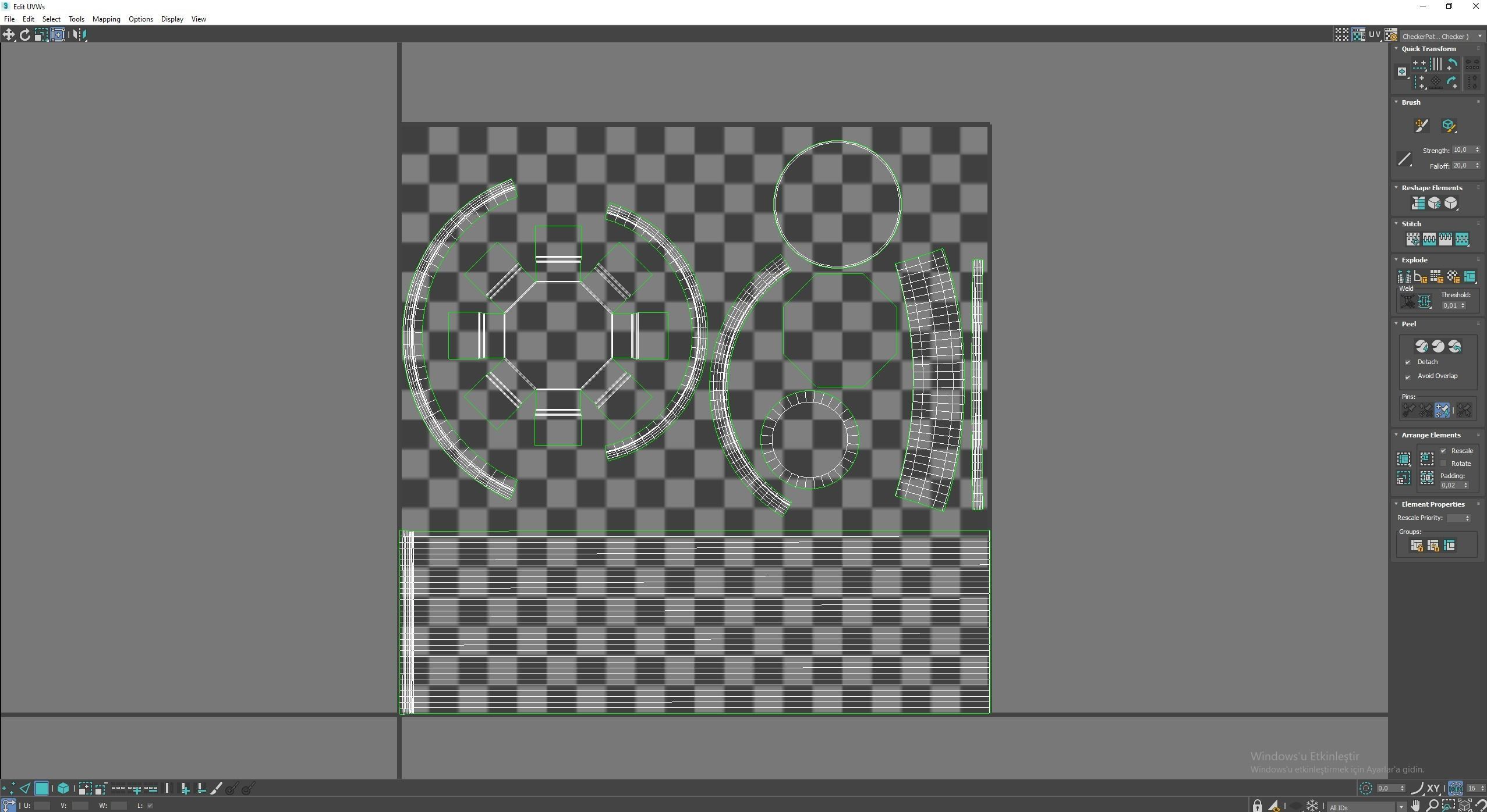 Column stone Low-poly 3D model_9