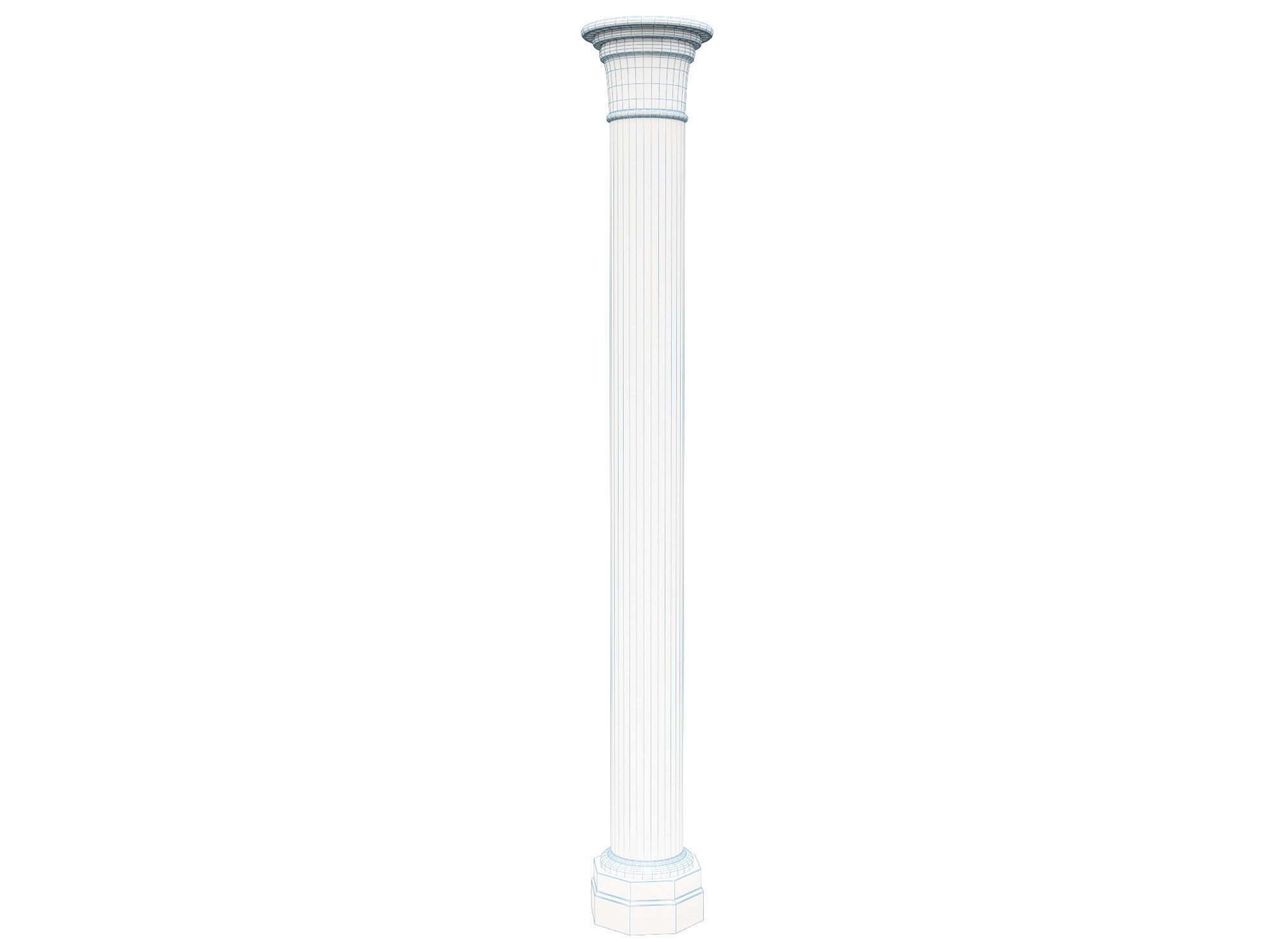 Column stone Low-poly 3D model_3