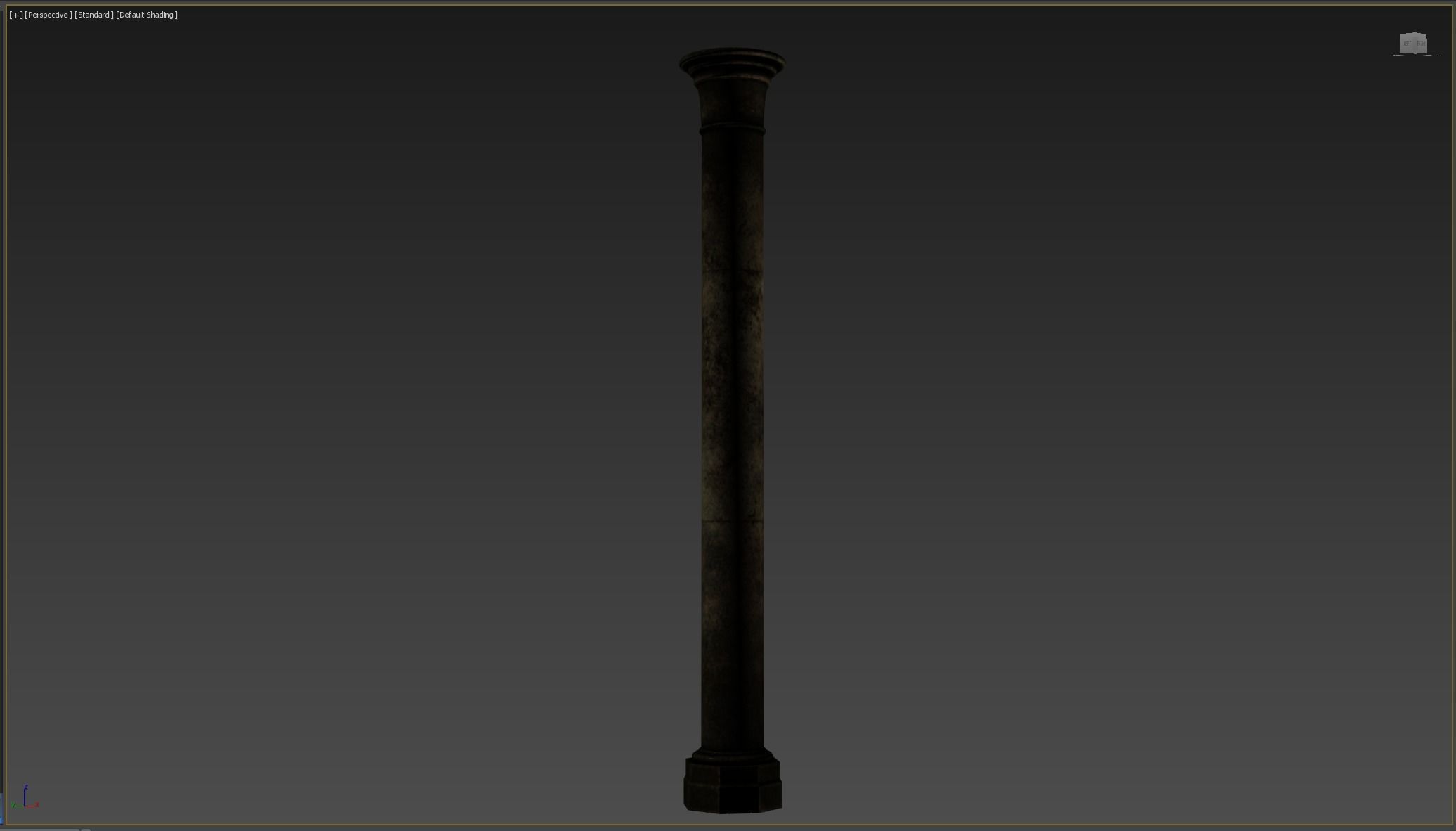 Column stone Low-poly 3D model_7