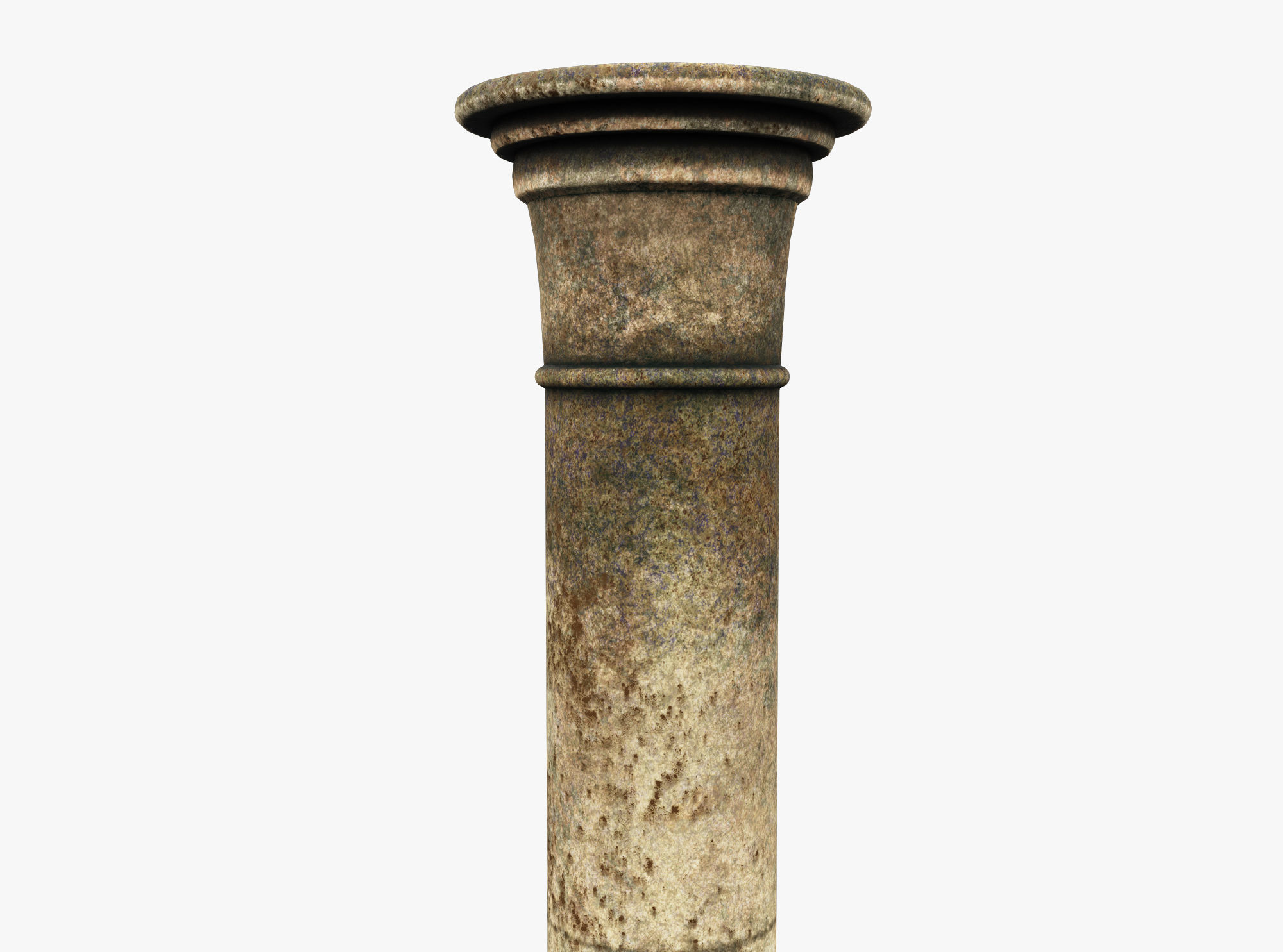 Column stone Low-poly 3D model_1