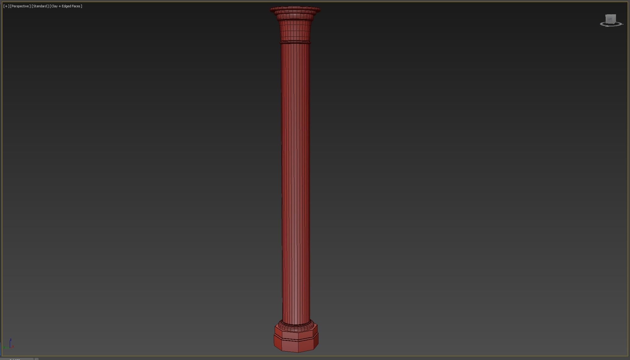 Column stone Low-poly 3D model_4