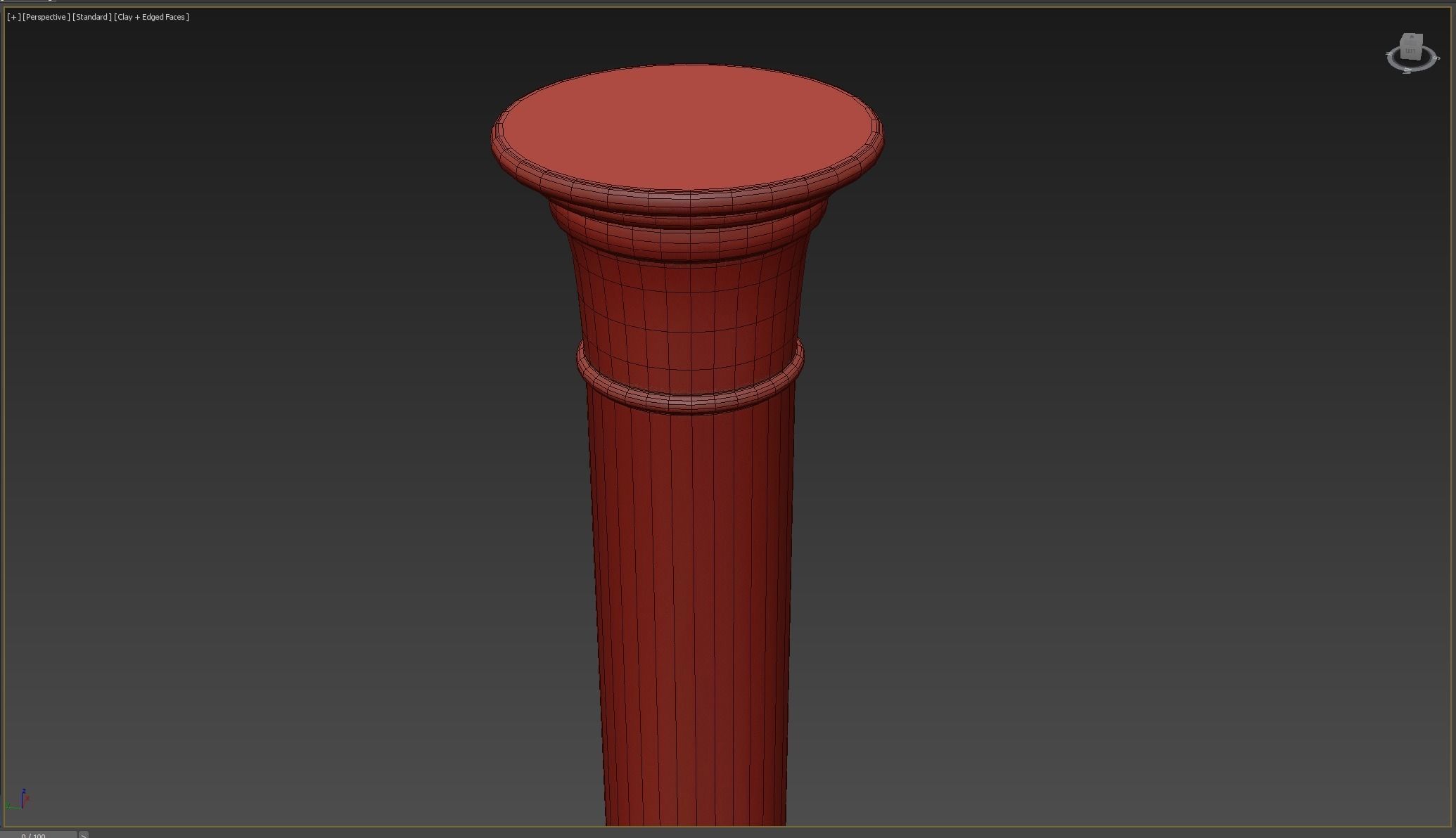 Column stone Low-poly 3D model_5
