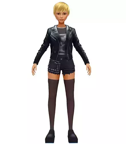 Cartoon High Poly Subdivision Rock Short