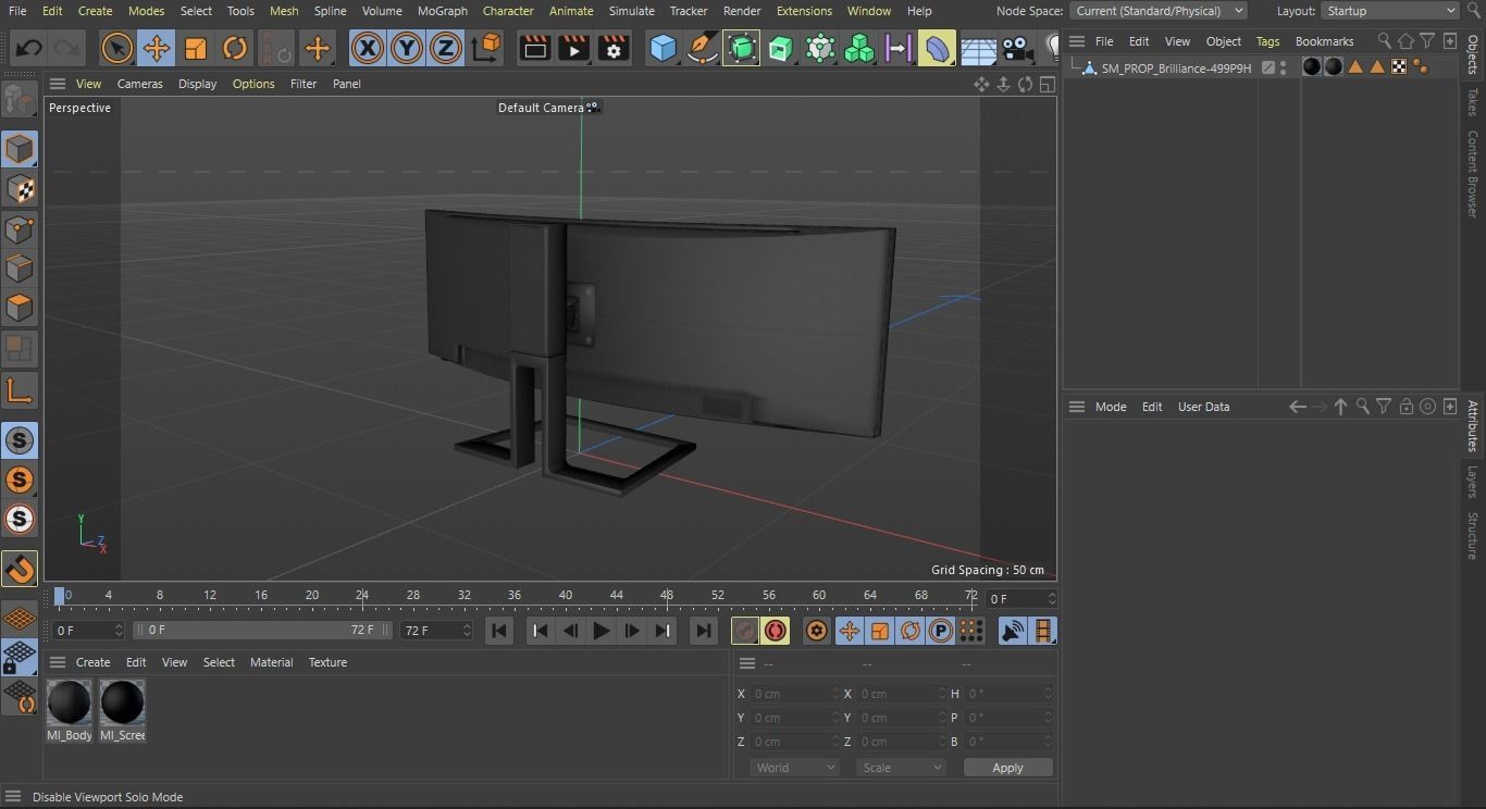 Philips Brilliance 499P9H Game asset Low-poly 3D model_14
