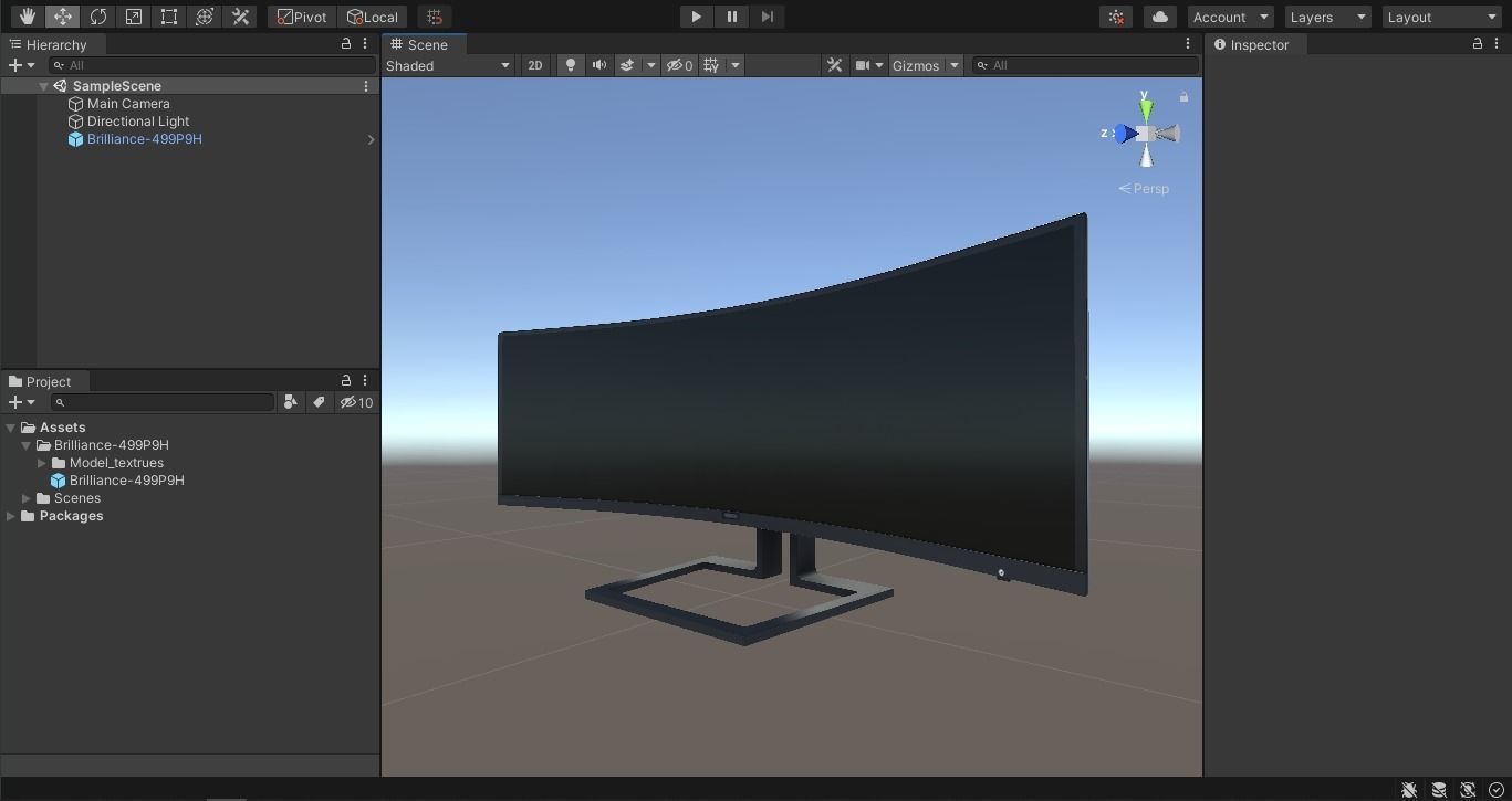 Philips Brilliance 499P9H Game asset Low-poly 3D model_13
