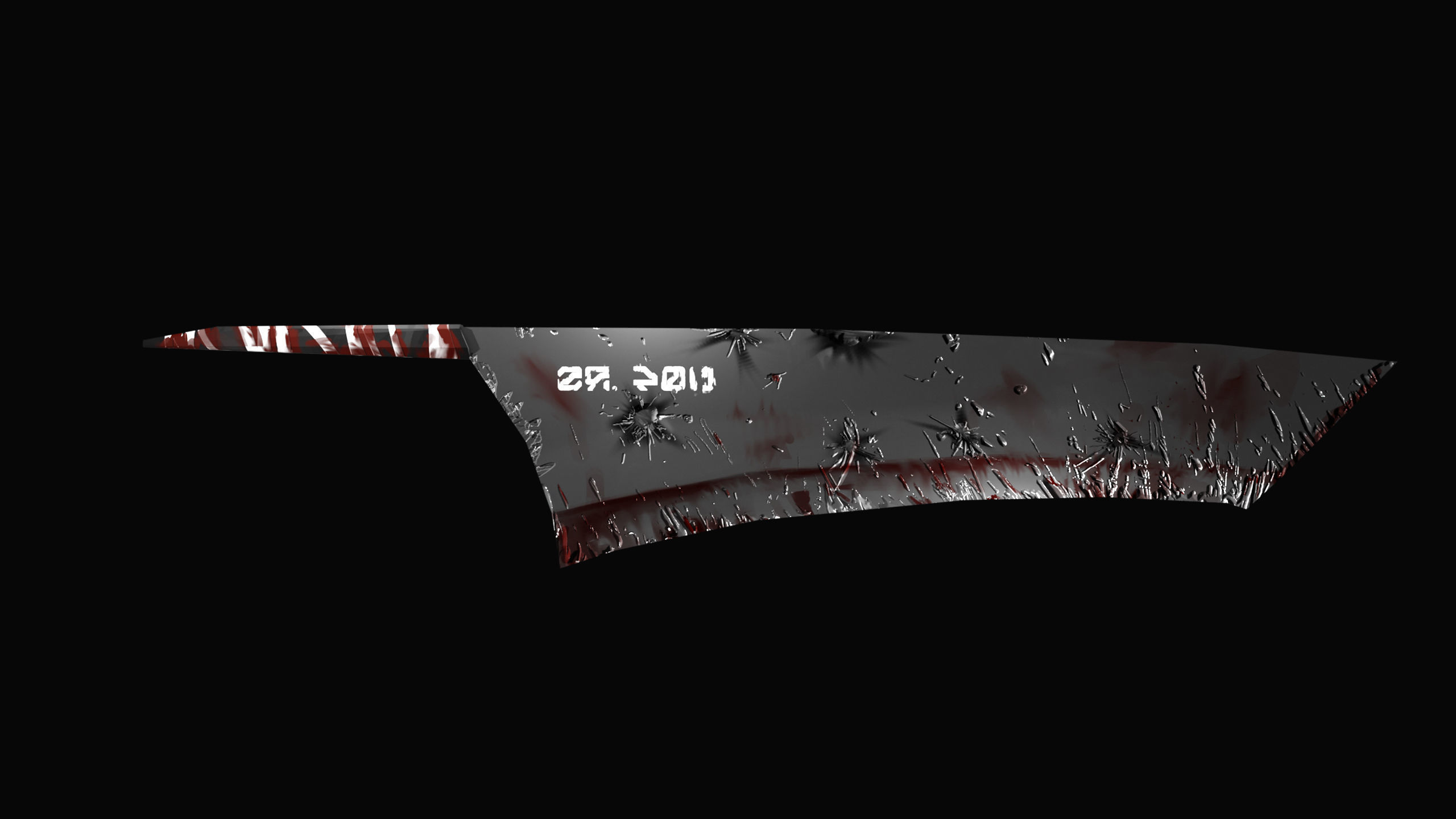 Battered Fang Sword Low-poly 3D model_3