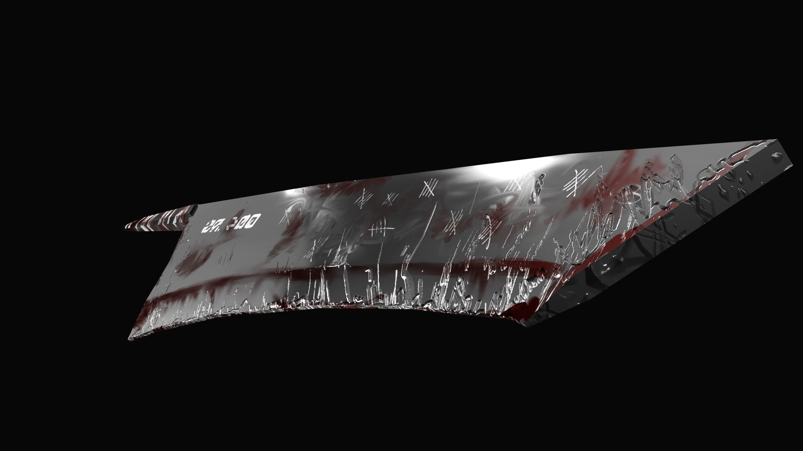 Battered Fang Sword Low-poly 3D model_4