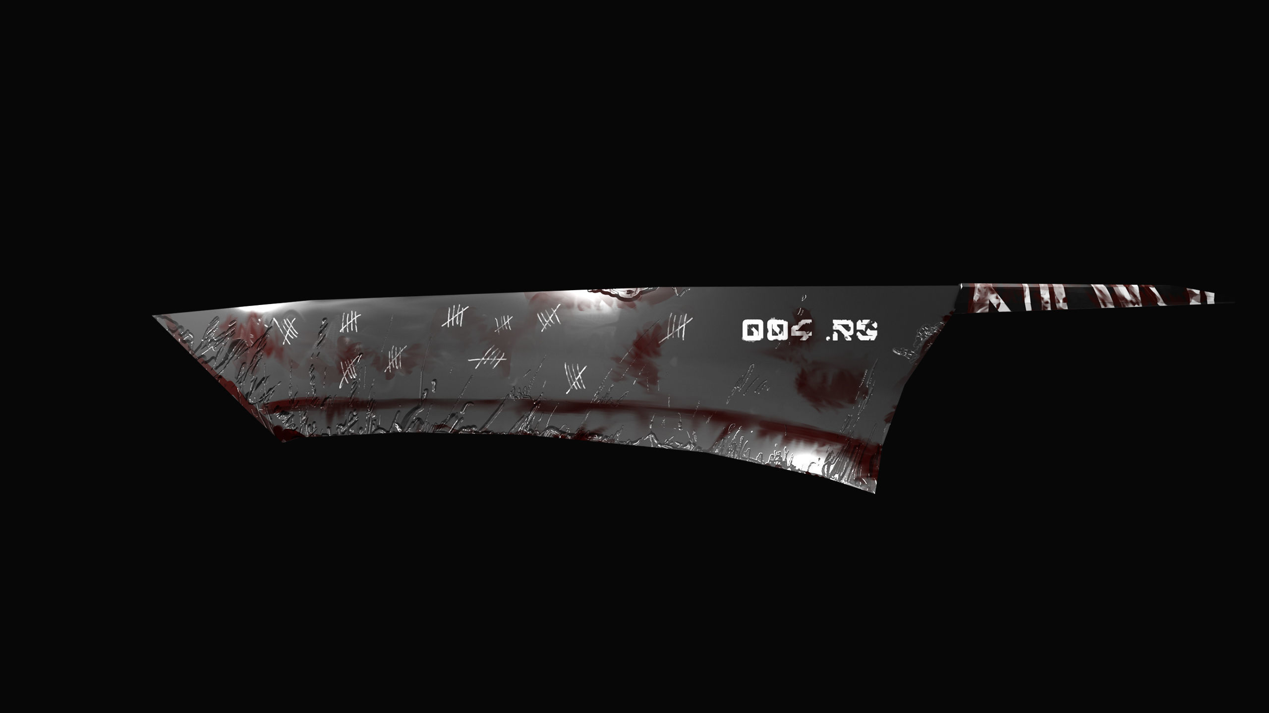 Battered Fang Sword Low-poly 3D model_2