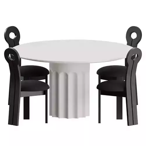 Dining Set 01 by Lulu and Georgia 3D model