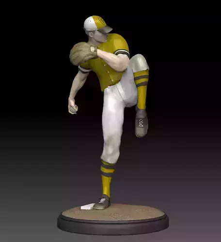 American Baseball Pitcher 3D print model