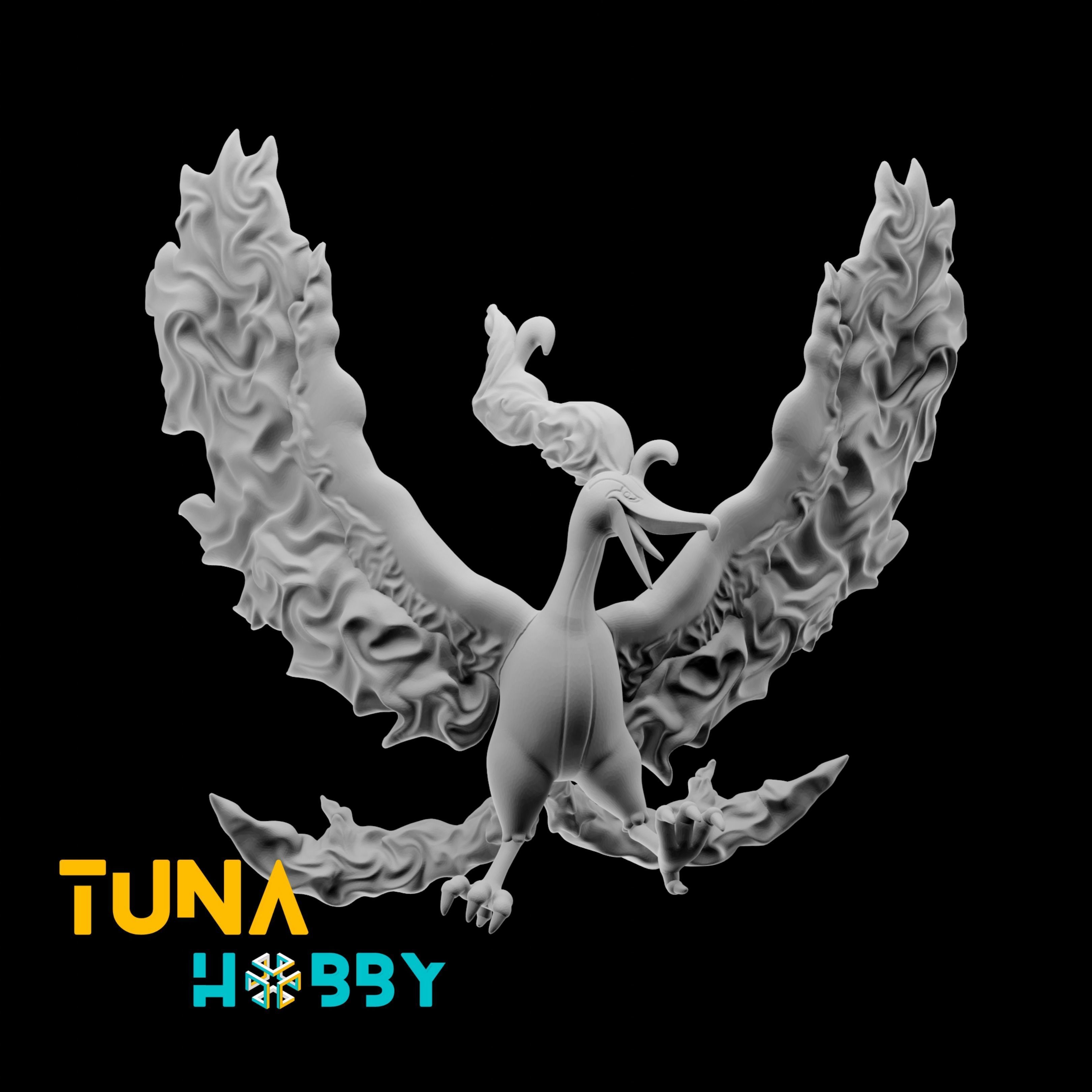 GALARIAN MOLTRES - FAN ART - POKEMON FIGURINE - 3D PRINT MODEL 3D print model_4