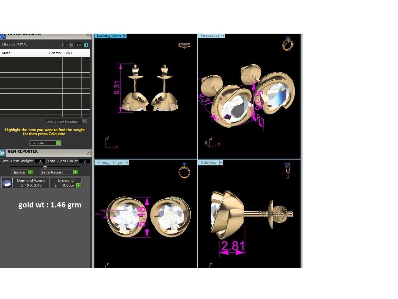 Women earrings 3D print model_1