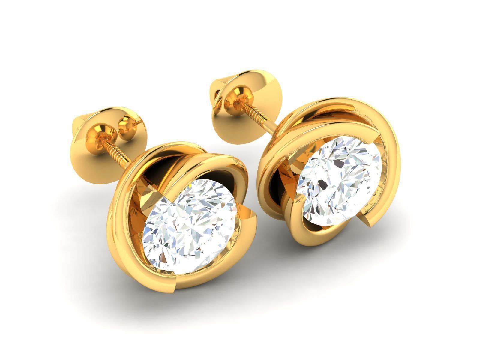 Women earrings 3D print model_2