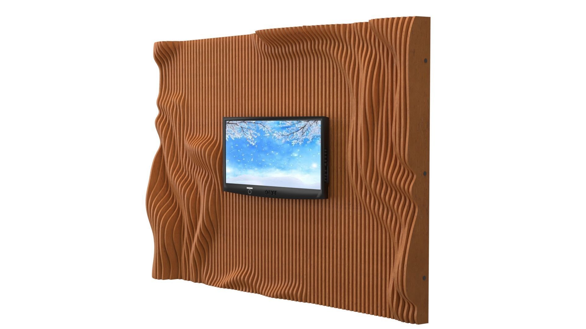 Parametric  wall TV 3D model 09 3D model_1