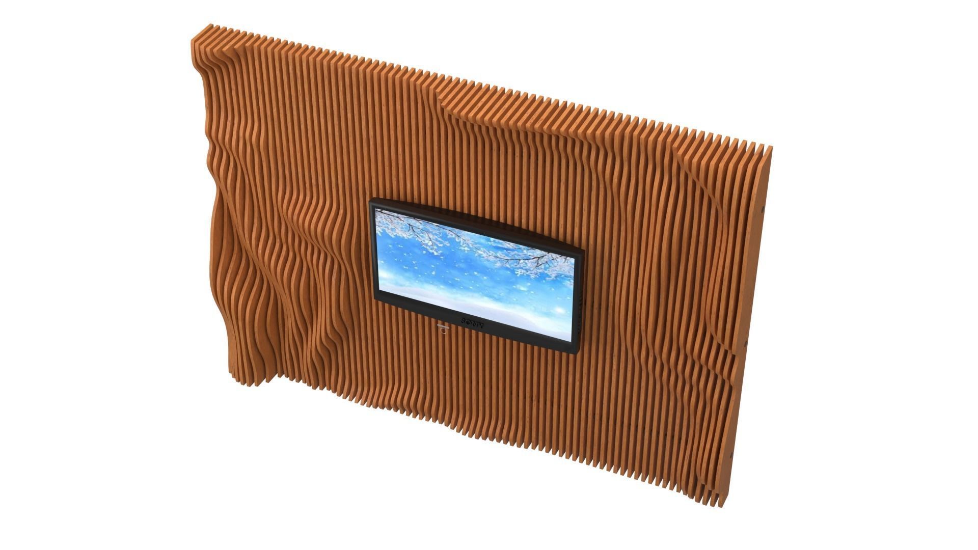 Parametric  wall TV 3D model 09 3D model_3