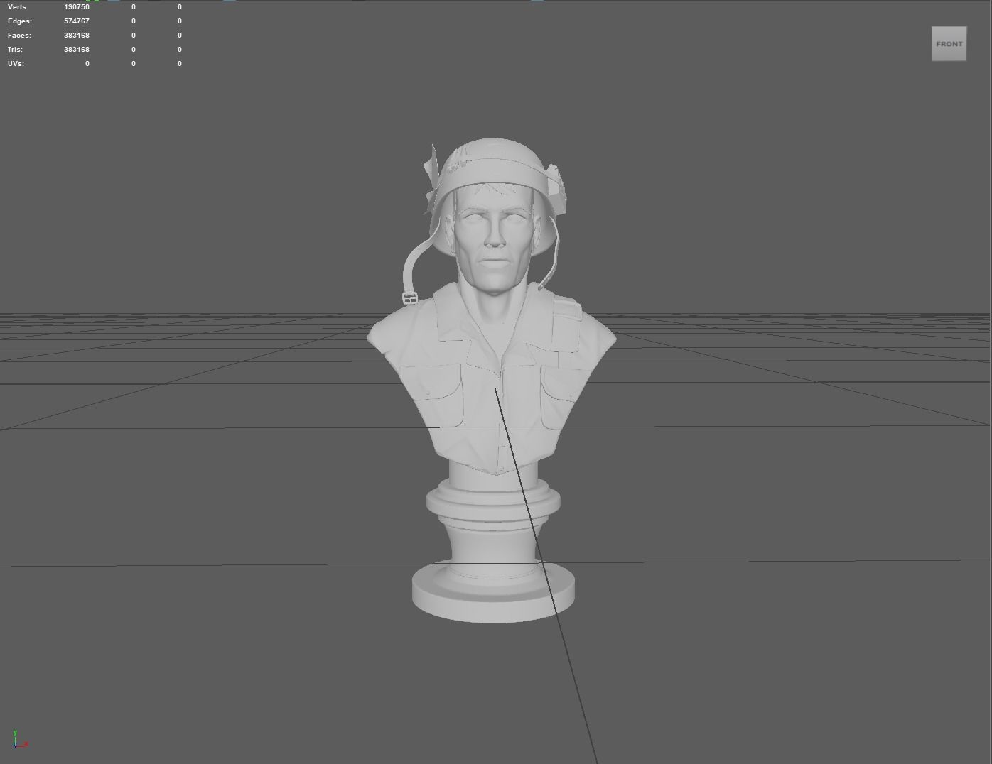 bust of a Vietnam War soldier STL 3D print model_3