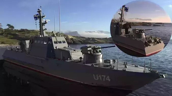 Ukraine Small armored artillery boat type-Gurza M U174 AKKERMAN 