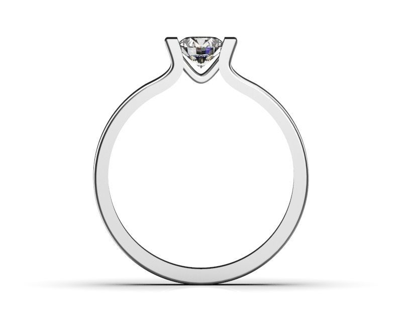 engagement ring with diamond 3D print model_3