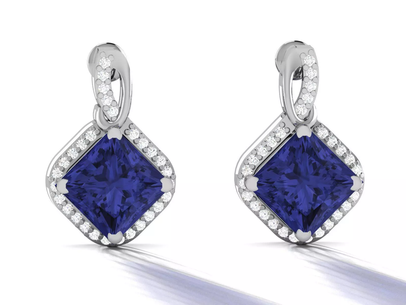 Women earrings 3D print model_0