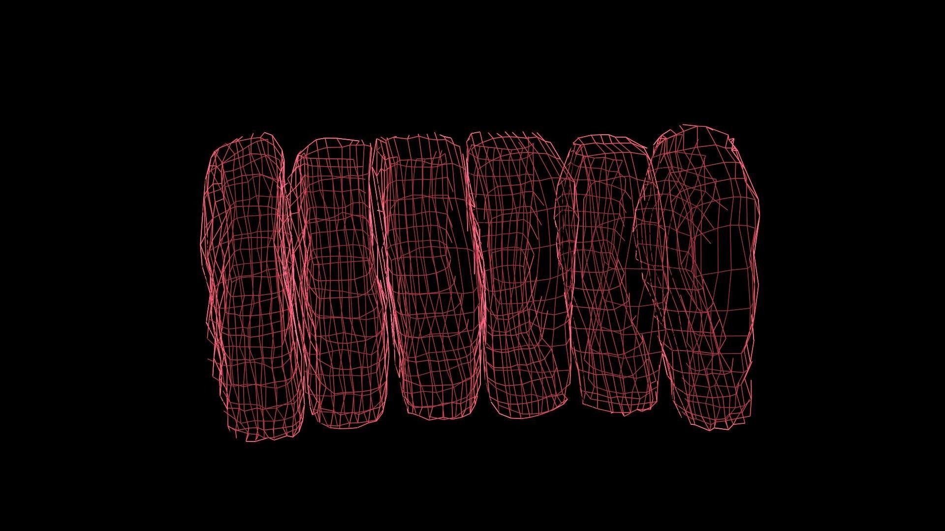 Backbone cute of meat Low-poly 3D model_13