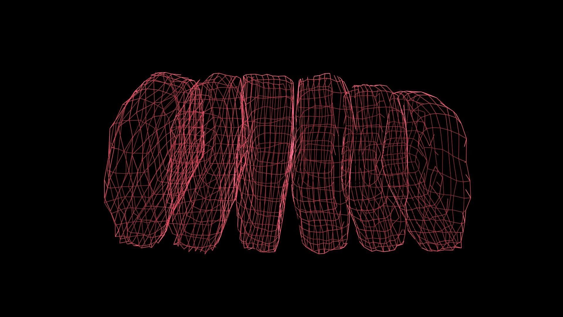Backbone cute of meat Low-poly 3D model_11