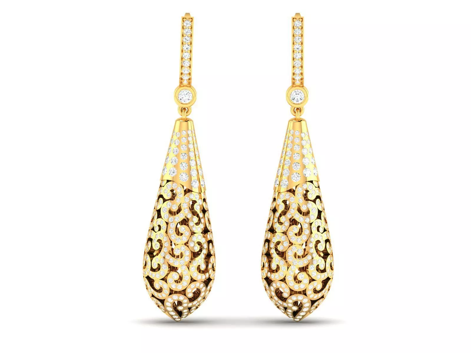 Women earrings 3D print model