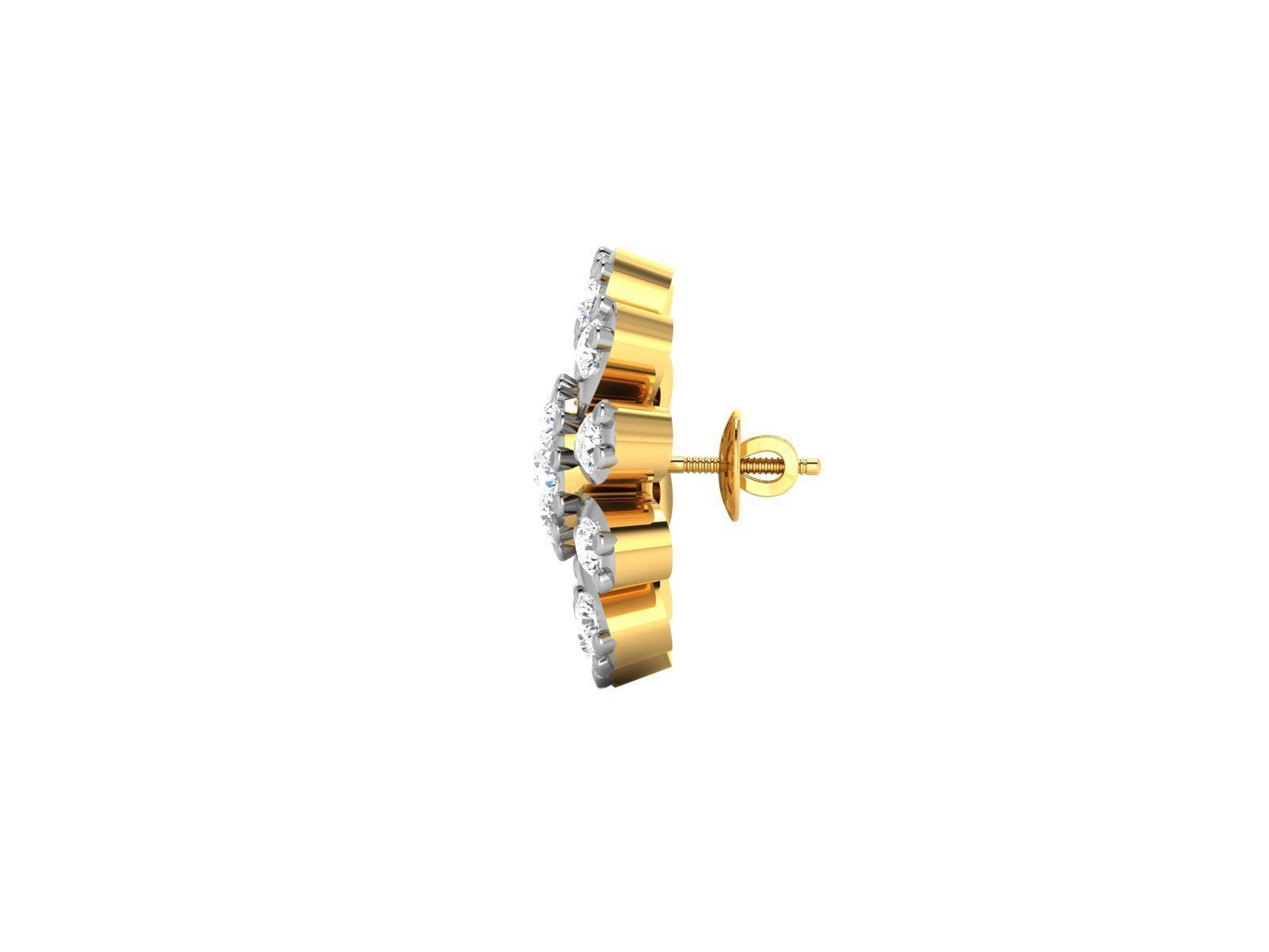 Women earrings 3D print model_4