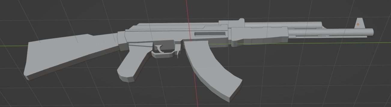 AK-47 rifle 3D model_4