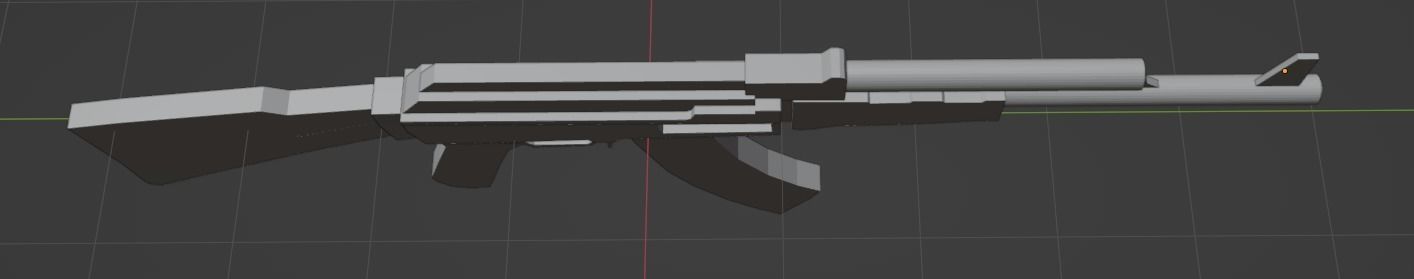 AK-47 rifle 3D model_3