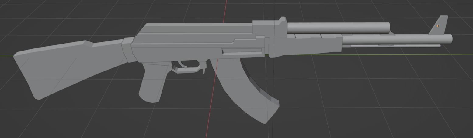AK-47 rifle 3D model_1