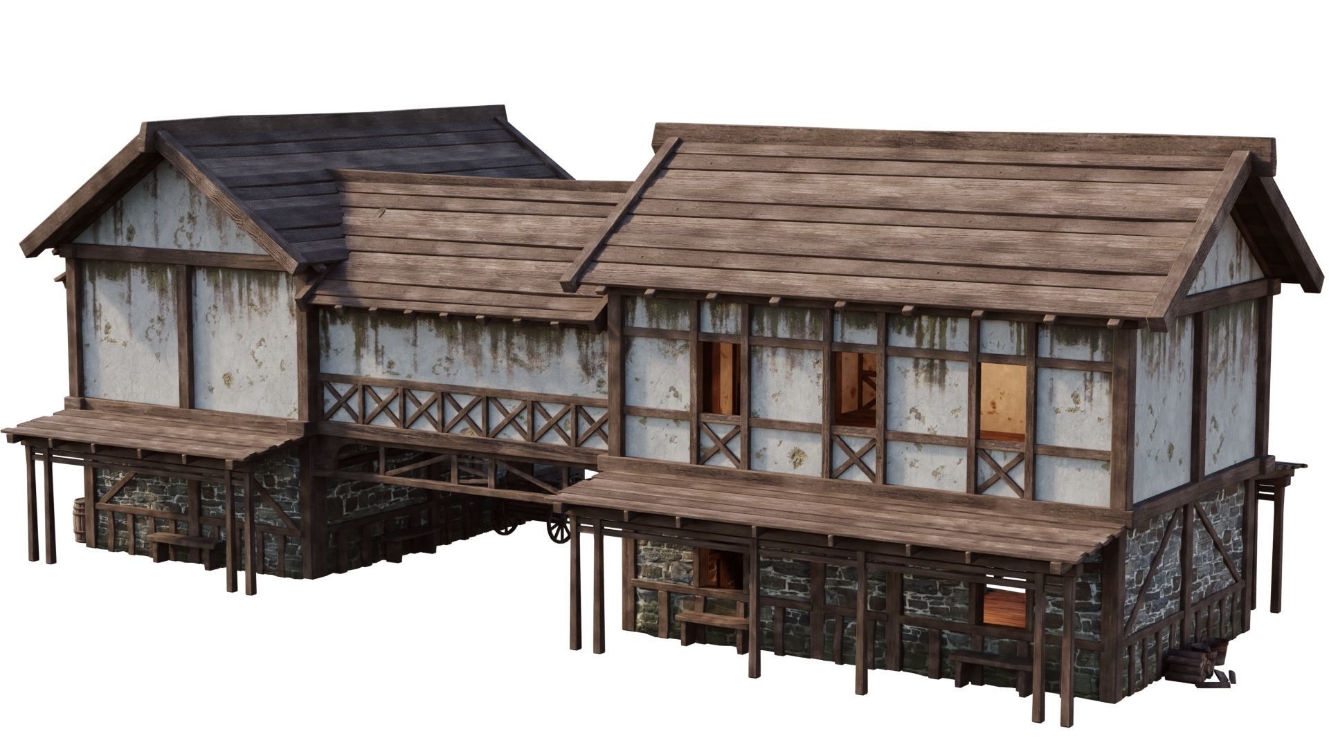 Medieval House 35 PBR 4K GameReady Low-poly 3D model_11