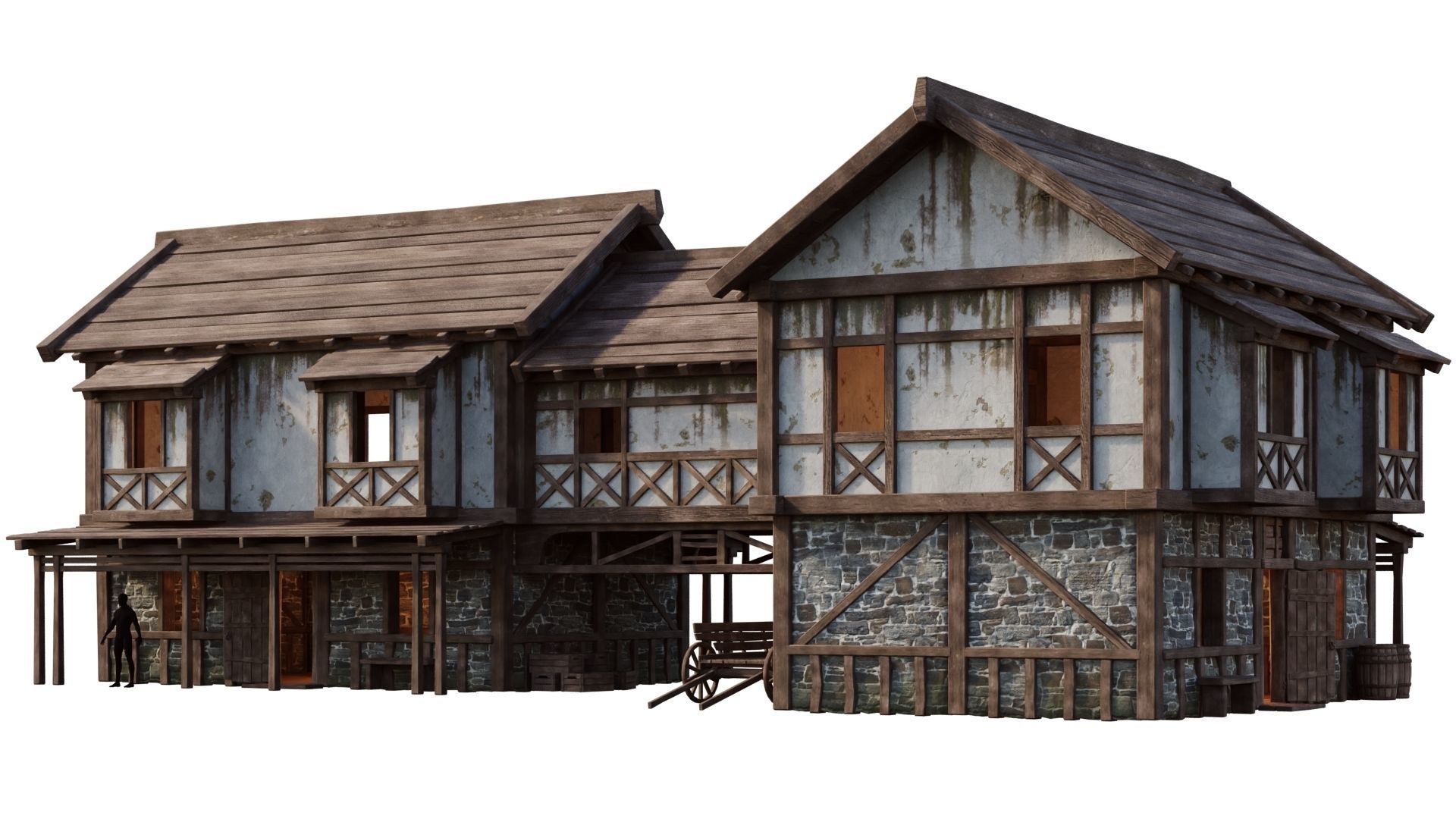 Medieval House 35 PBR 4K GameReady Low-poly 3D model_3