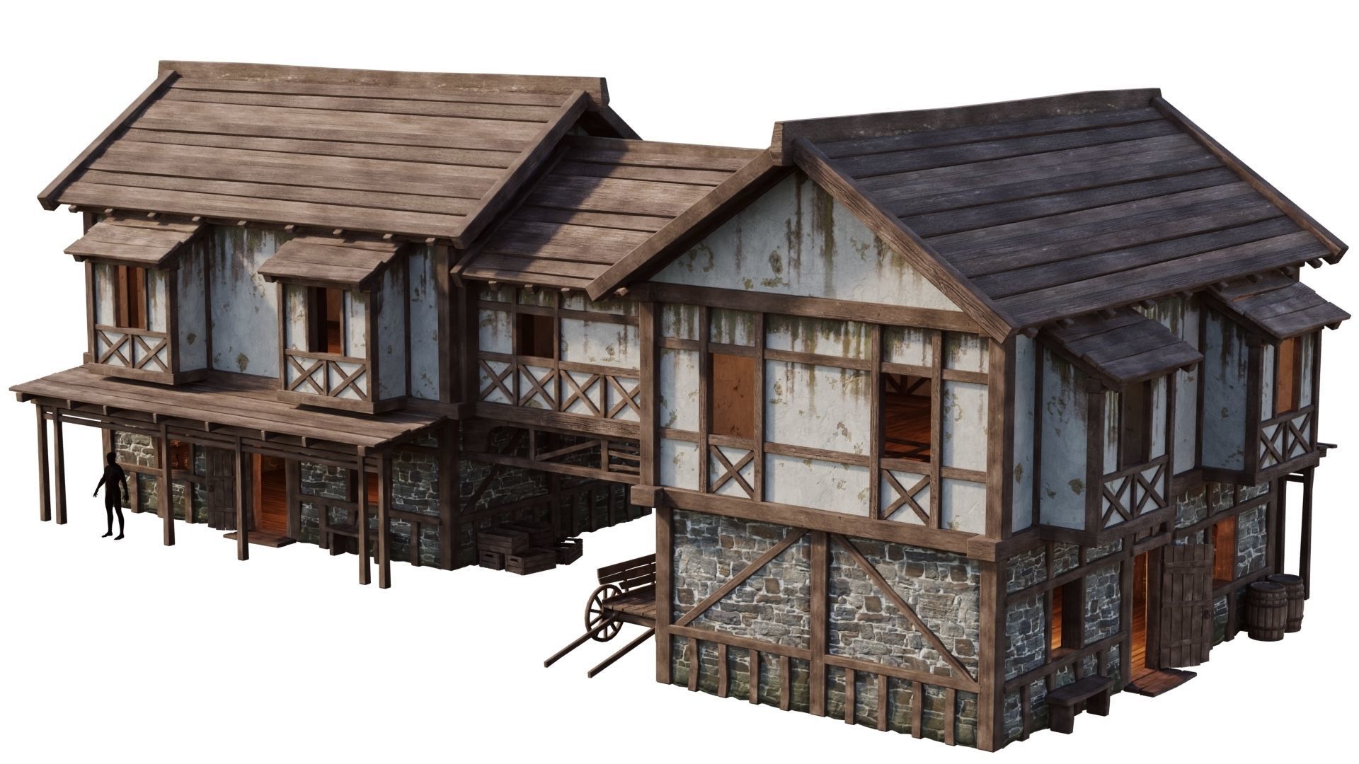 Medieval House 35 PBR 4K GameReady Low-poly 3D model_12