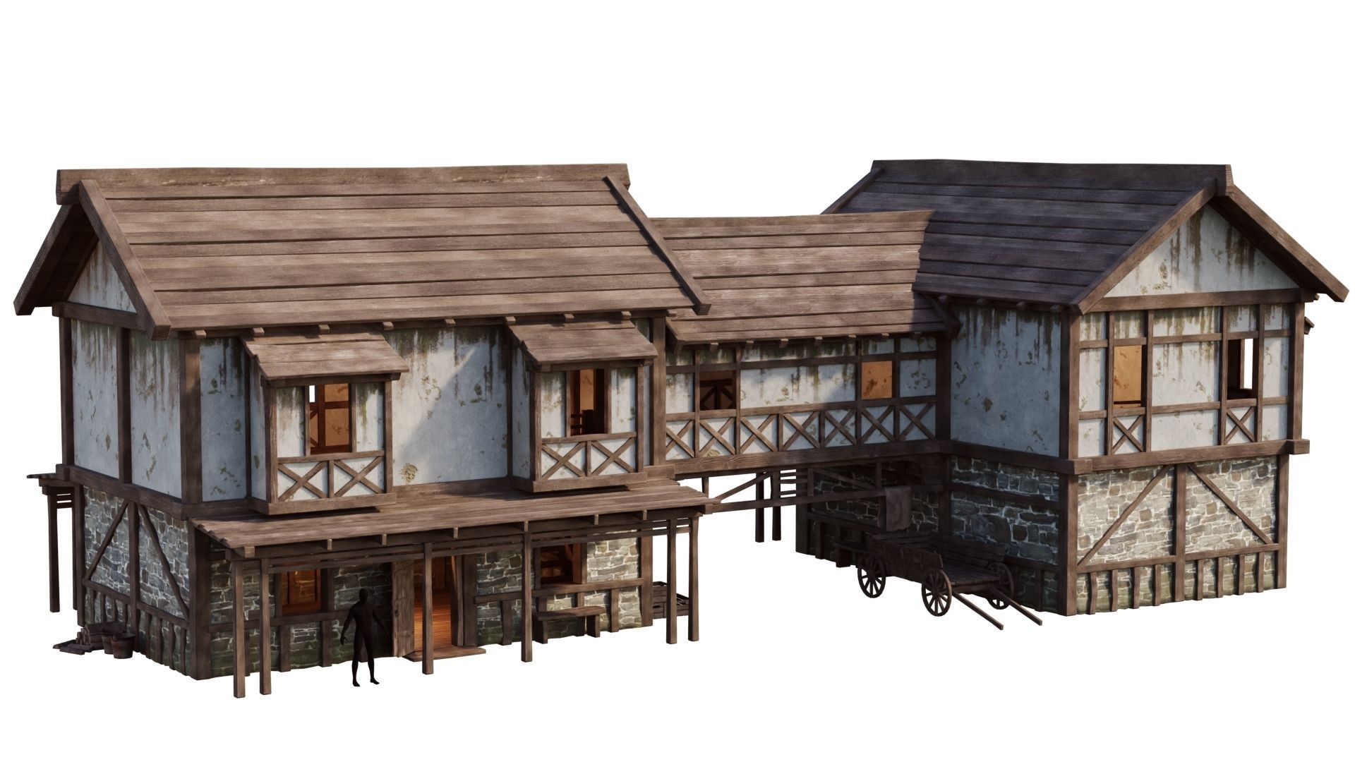 Medieval House 35 PBR 4K GameReady Low-poly 3D model_9