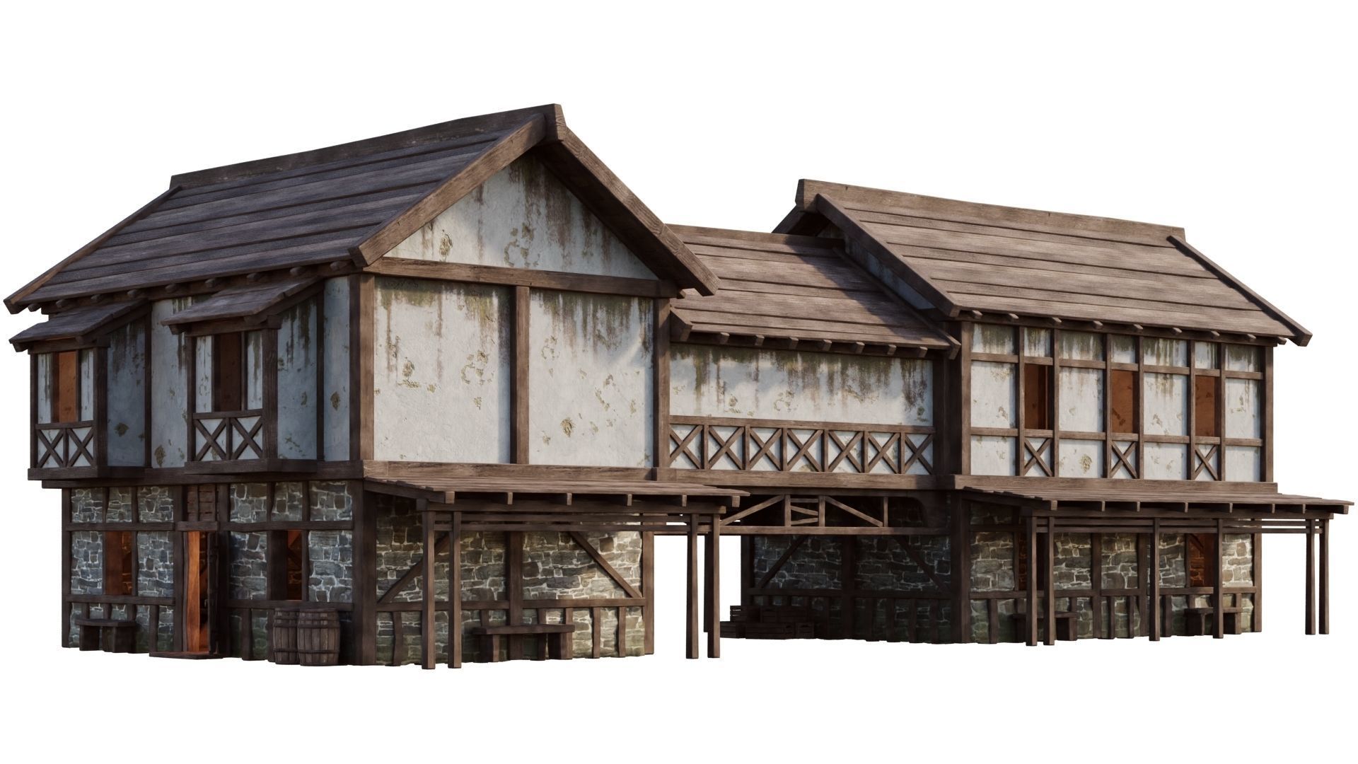 Medieval House 35 PBR 4K GameReady Low-poly 3D model_8