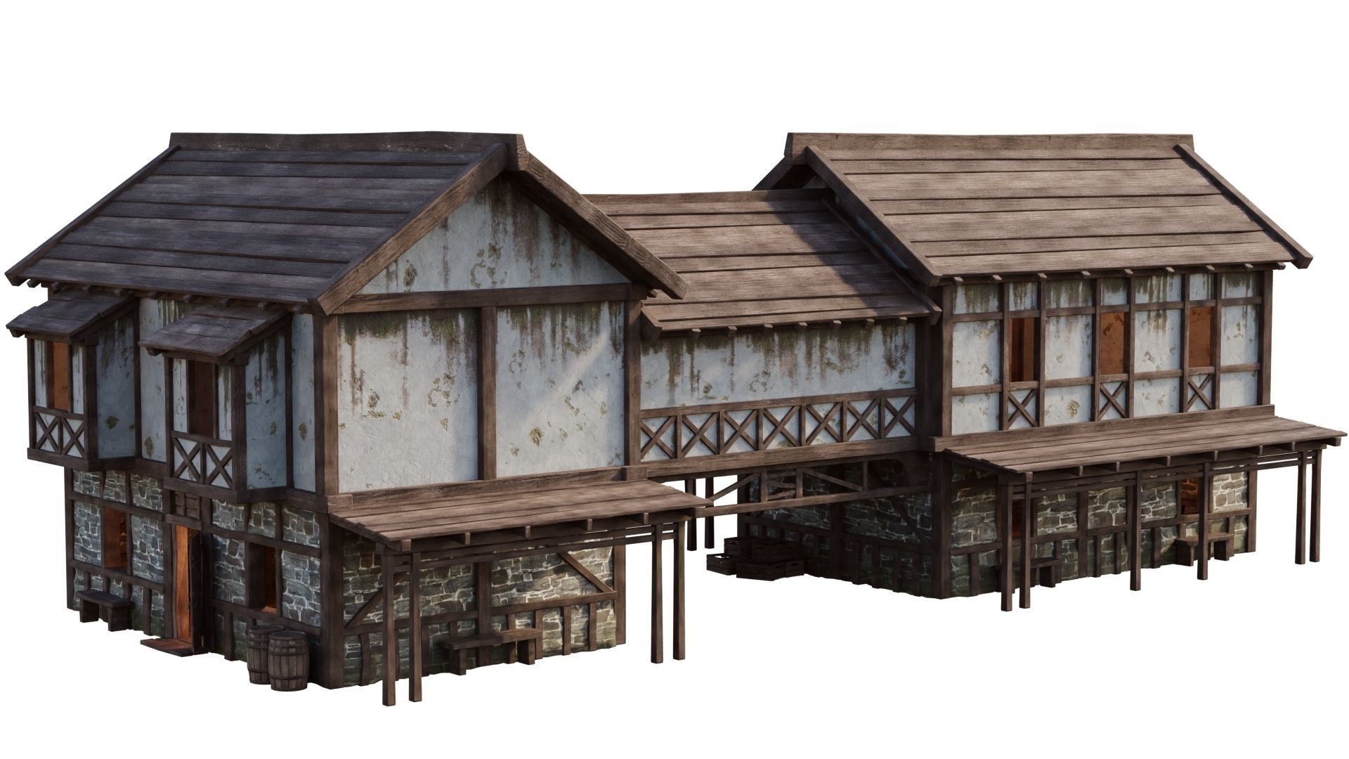 Medieval House 35 PBR 4K GameReady Low-poly 3D model_4