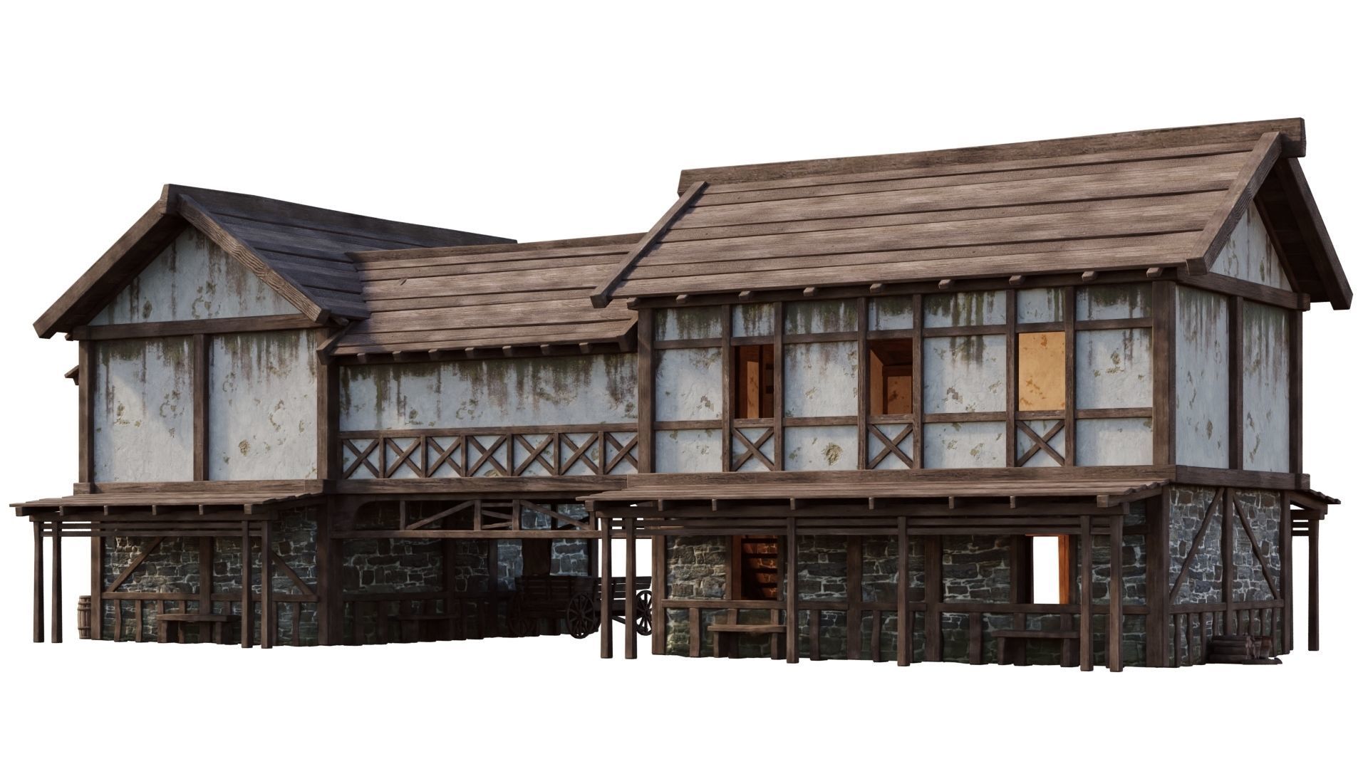 Medieval House 35 PBR 4K GameReady Low-poly 3D model_7