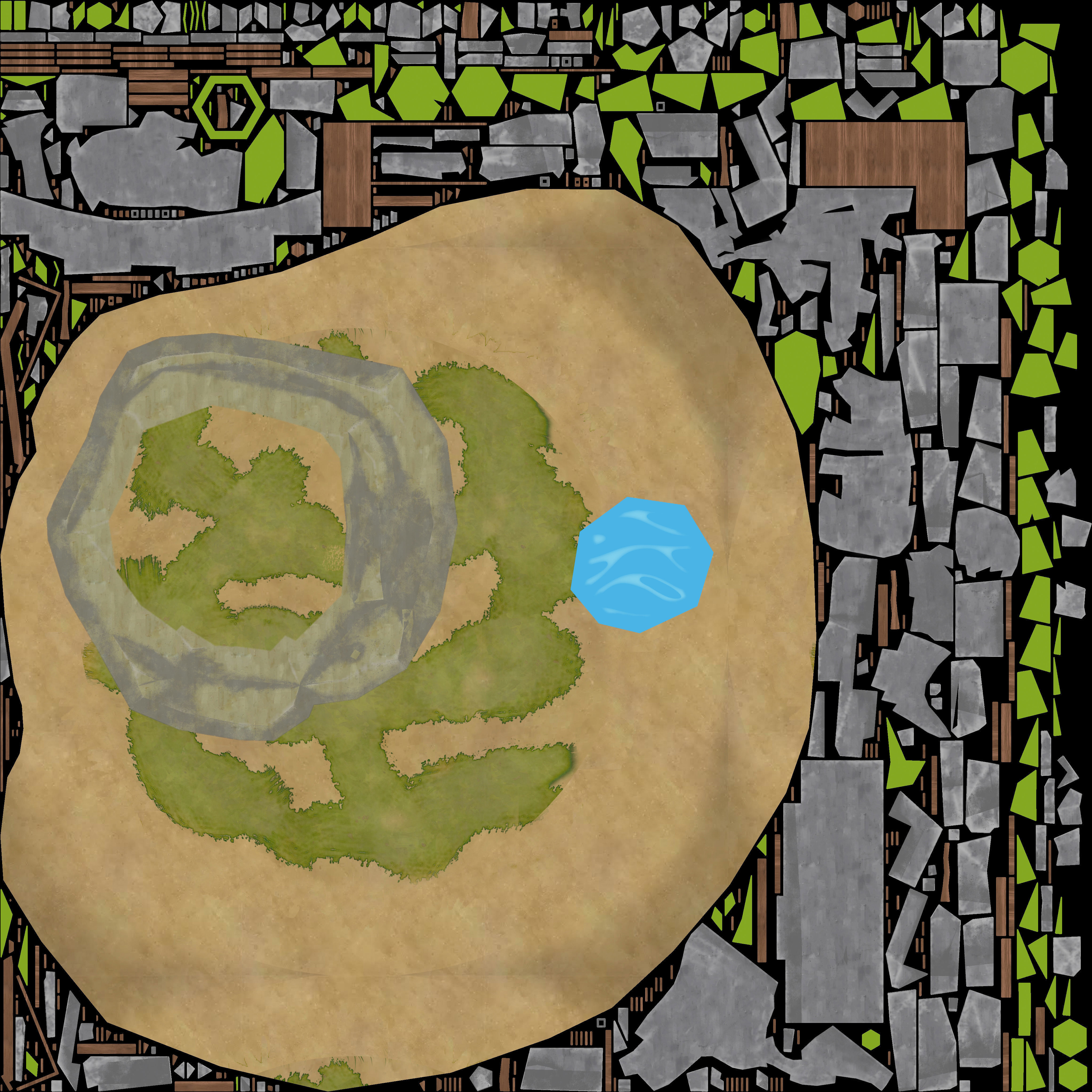 Island cartoon x2 Low-poly 3D model_7