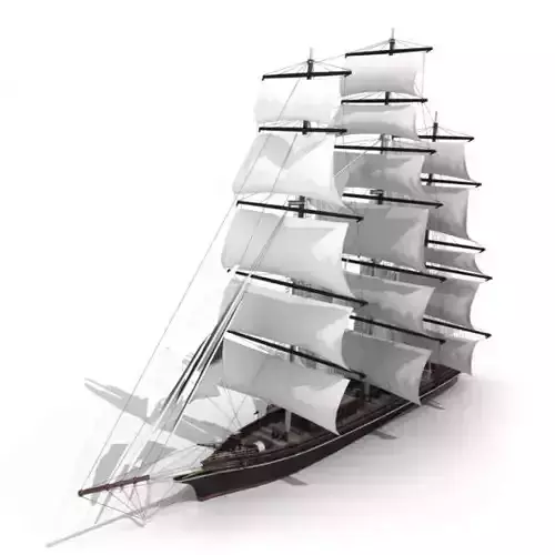 Wooden Ship 3D model