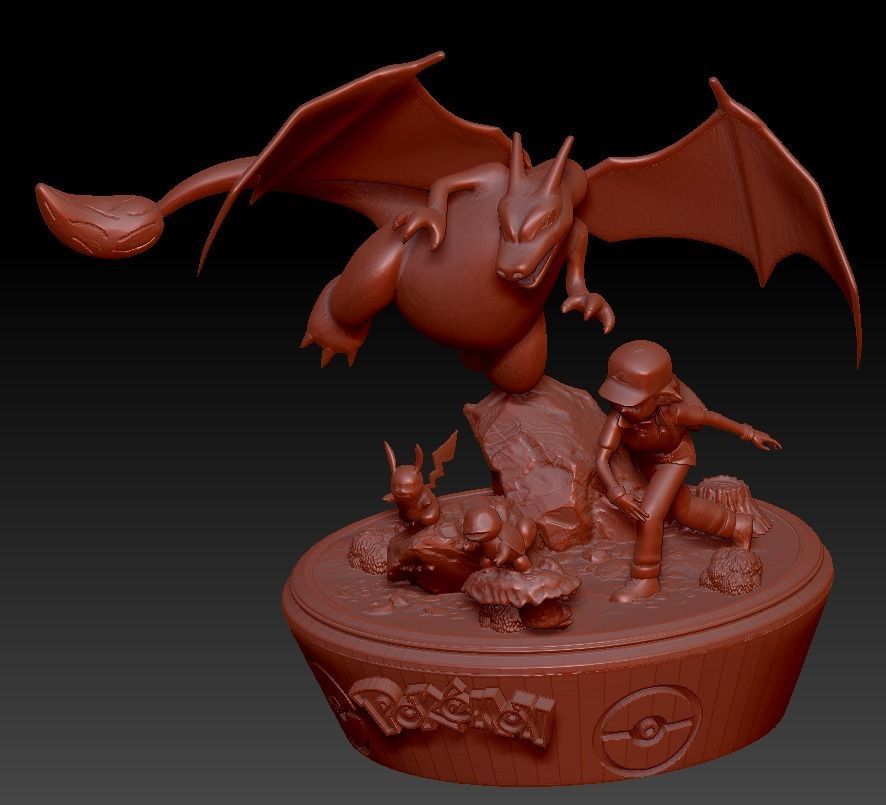 Pokemon Ash Team 3D print model_1